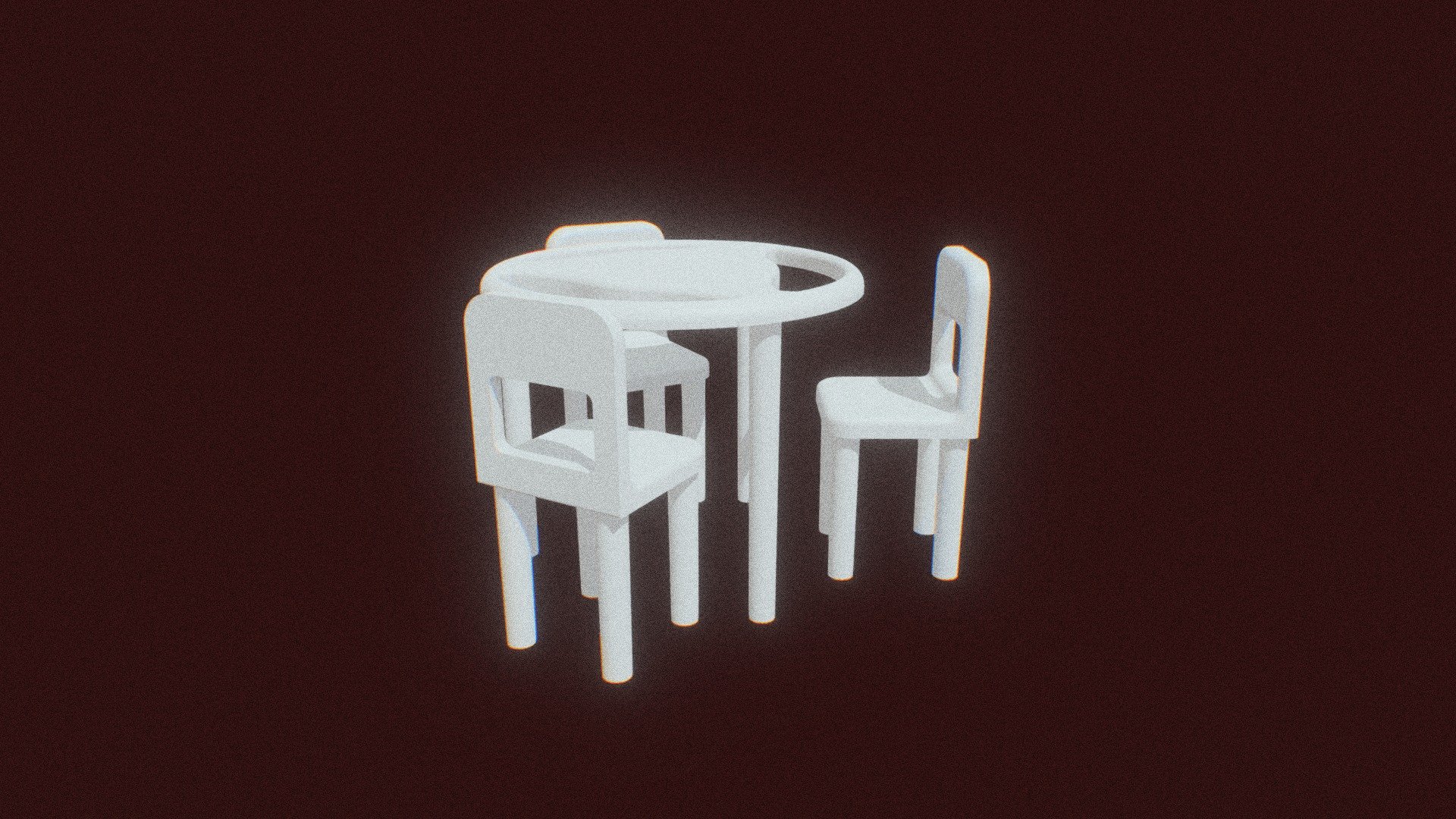 Pizza Table and Chair 3D model by evrenucar [4bd1311] Sketchfab