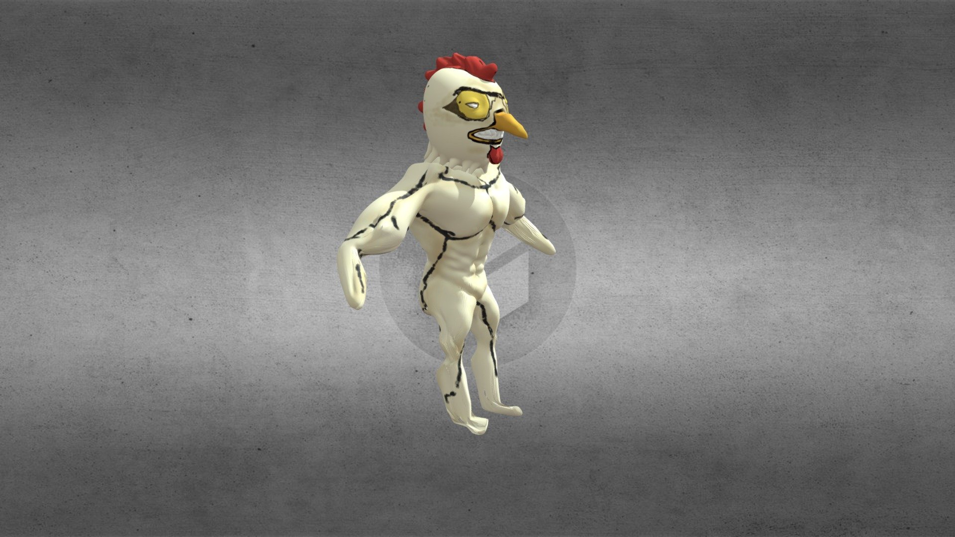 Chicken man - Download Free 3D model by threehoursinhell  (@threehoursinhell) [4bd301e]