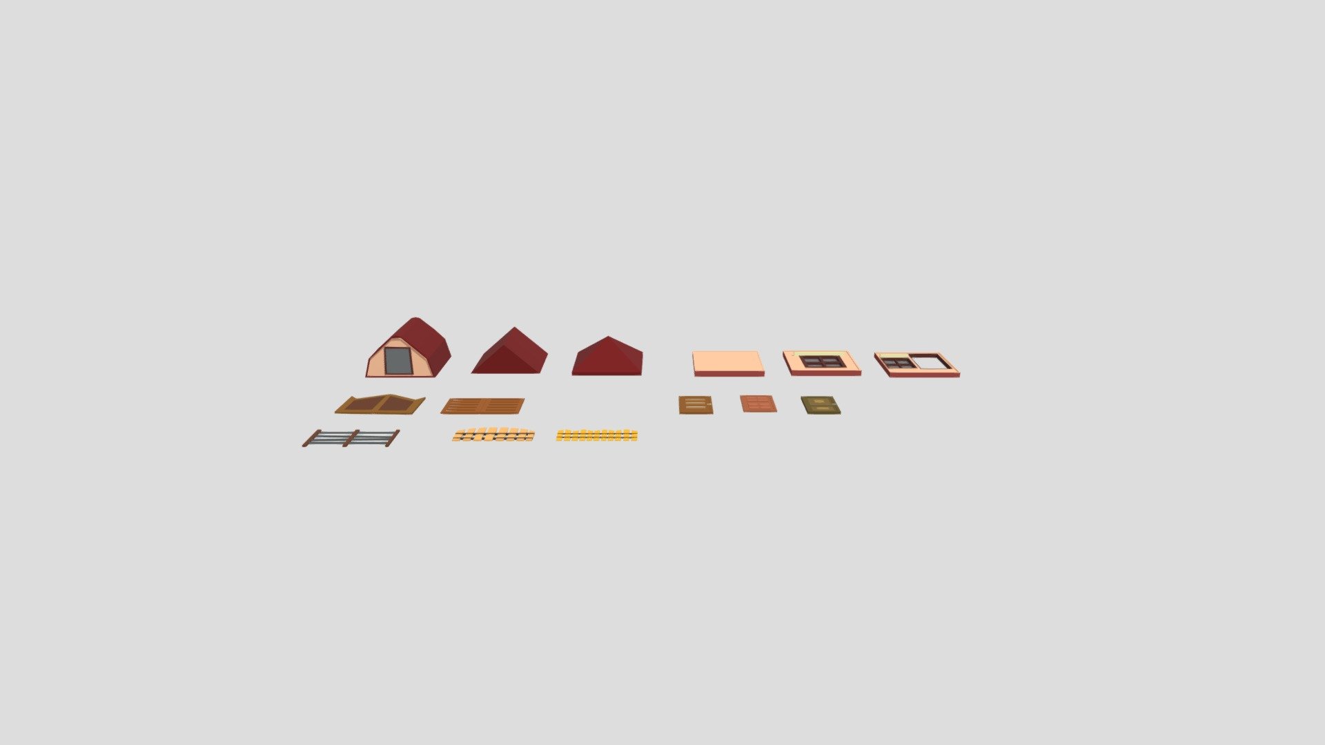 Low Poly Building Kit - 3D model by MBstudio0 [4bd3fde] - Sketchfab