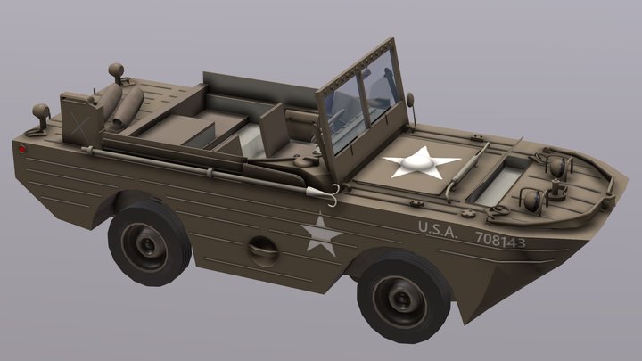 Jeep GPA USA Army 3D Model