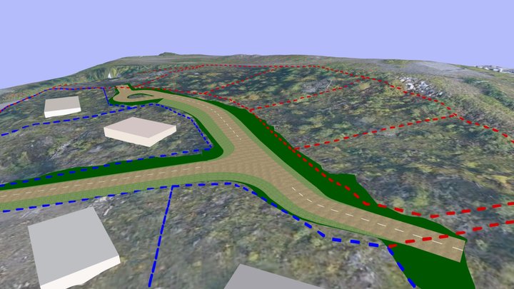 Vägprojektering 3D Model