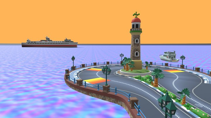 Mario Kart 8 Deluxe - Wii Daisy Circuit 3D Model