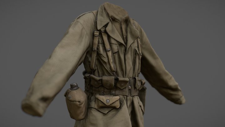 American Uniform WW2 3D Model
