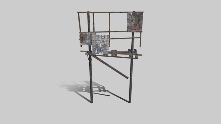 Old Billboard 3D Model