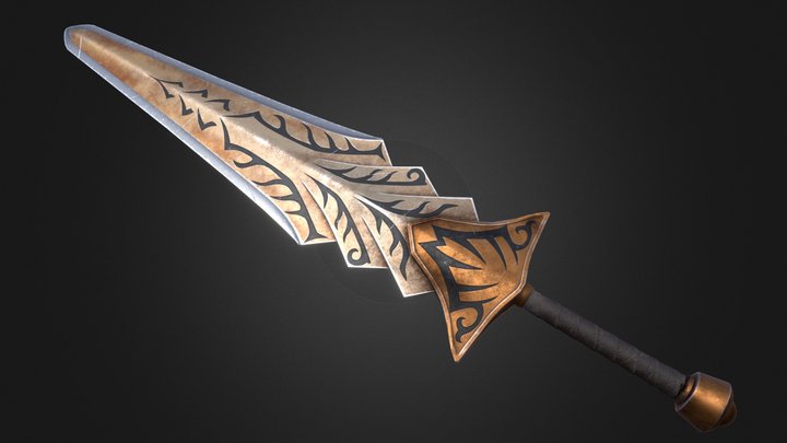 Red Iron Blade from Metin2 3D Model