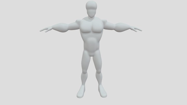 сильный мужчина 3D Model