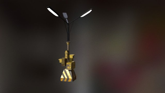 Blade Runner inspired Lamp post 3D Model