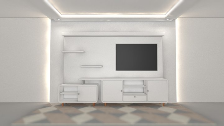 TV Cabinet 01 3D Model