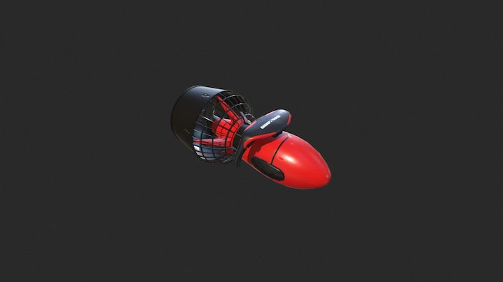 Sea Scooter Red 3D Model