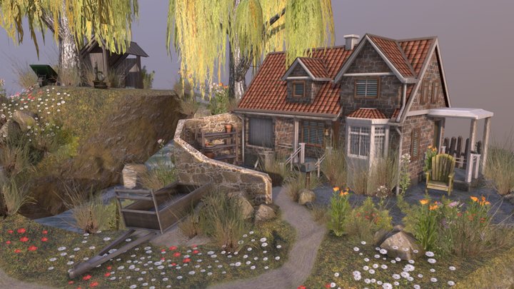 DAE Diorama - Grandma's House 3D Model