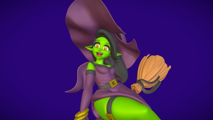 Happy Halloween witch 3D Model