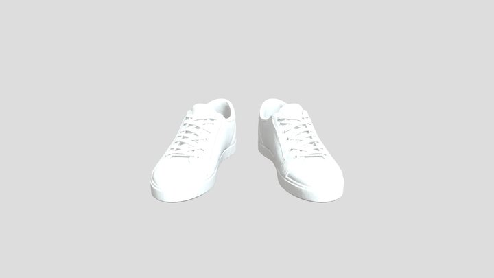 anime White Sneakers 3D Model