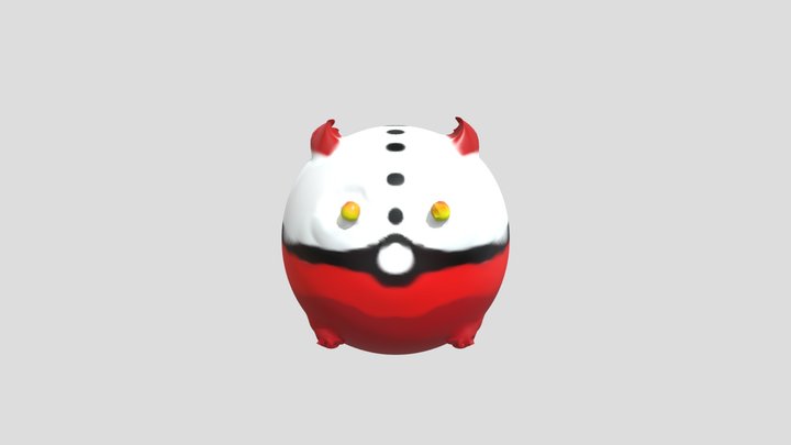 A flipped pokeball creature... maybe... 3D Model