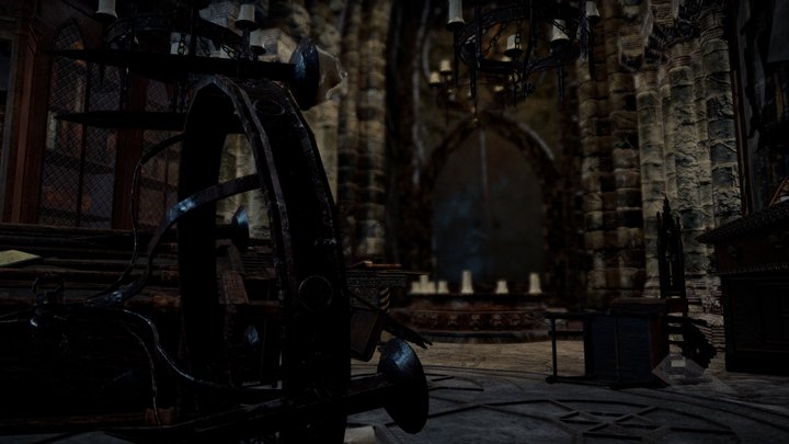 Gothic Villain Lair 3D Model