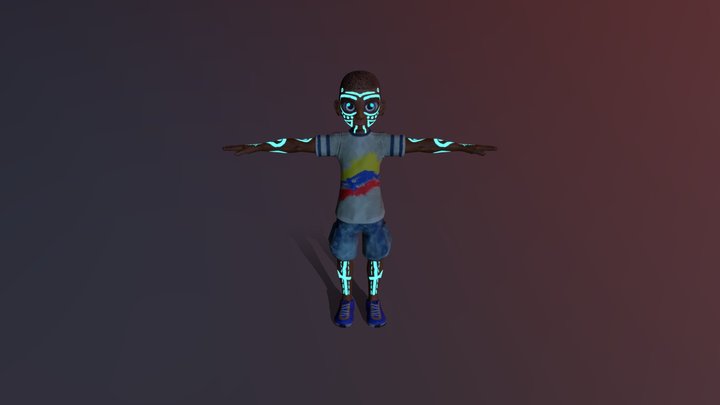 Niño Afro 3D Model