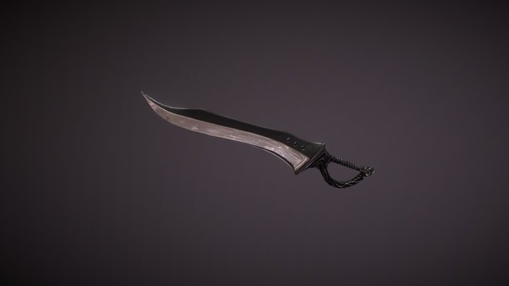 Dark Fantasy Sword 3D Model