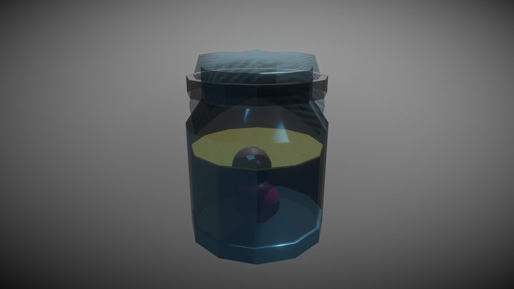 Jar With Creature Eyes 3D Model