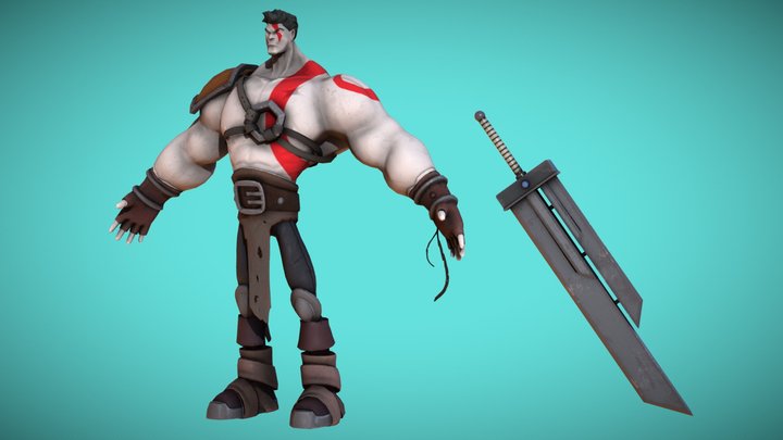 Warrior Character 3D Model