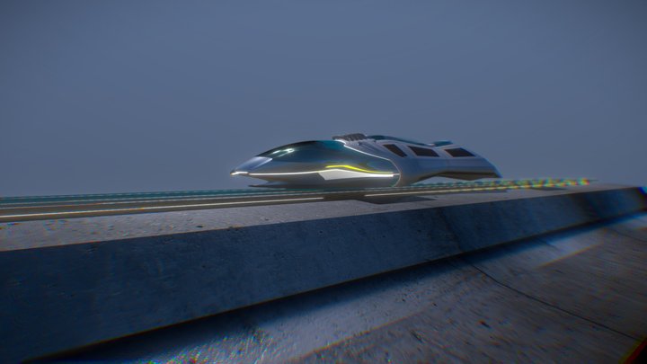 Cyber Speed-train 3D Model