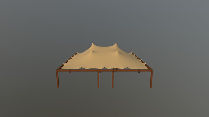 Tente Stretch RHI - 222m2 3D Model