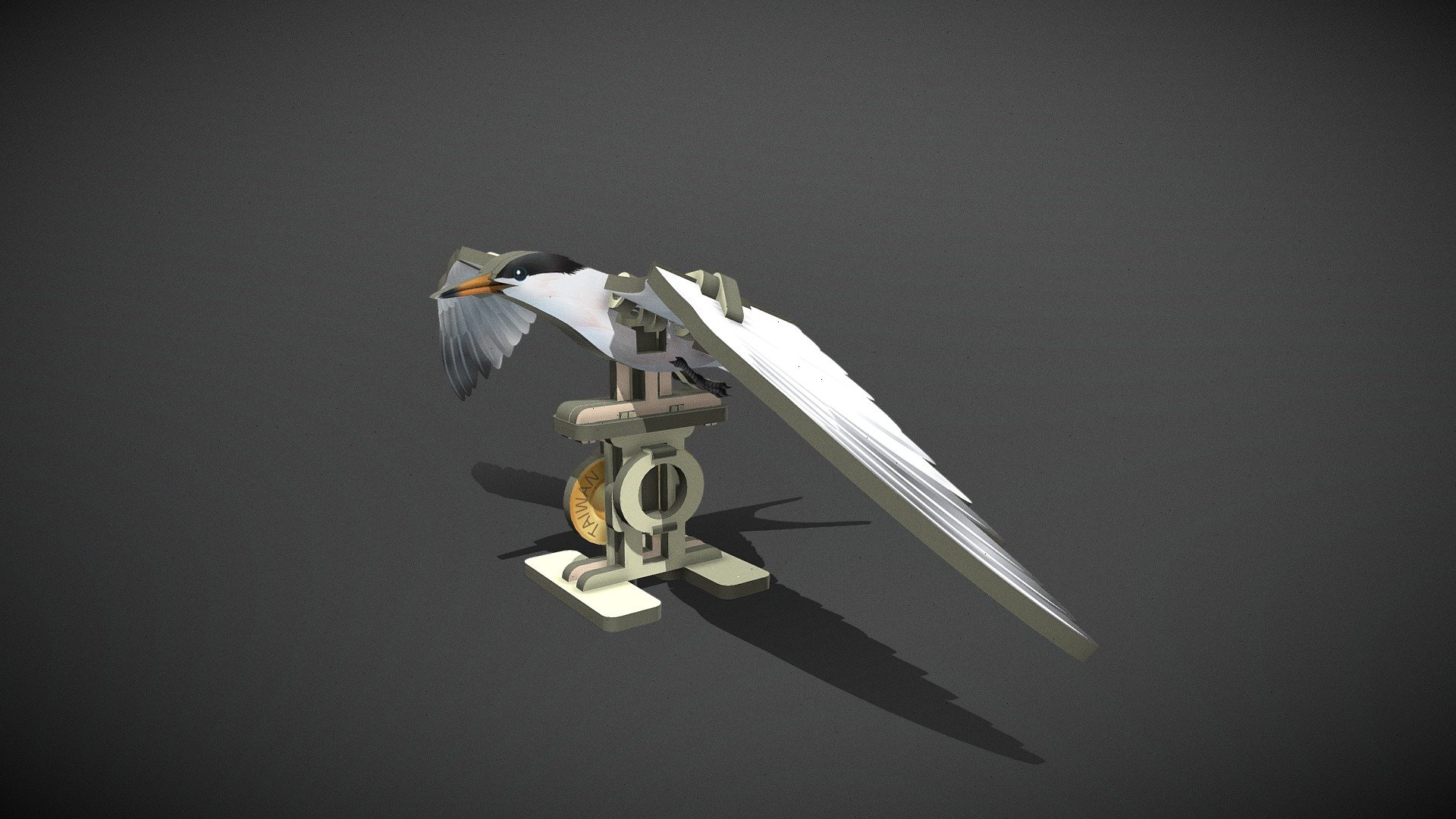 [MC-021] Chinese Crested Tern — Sketchfab embed 3D viewer