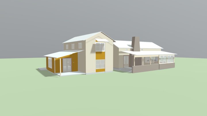Hill country house 3D Model