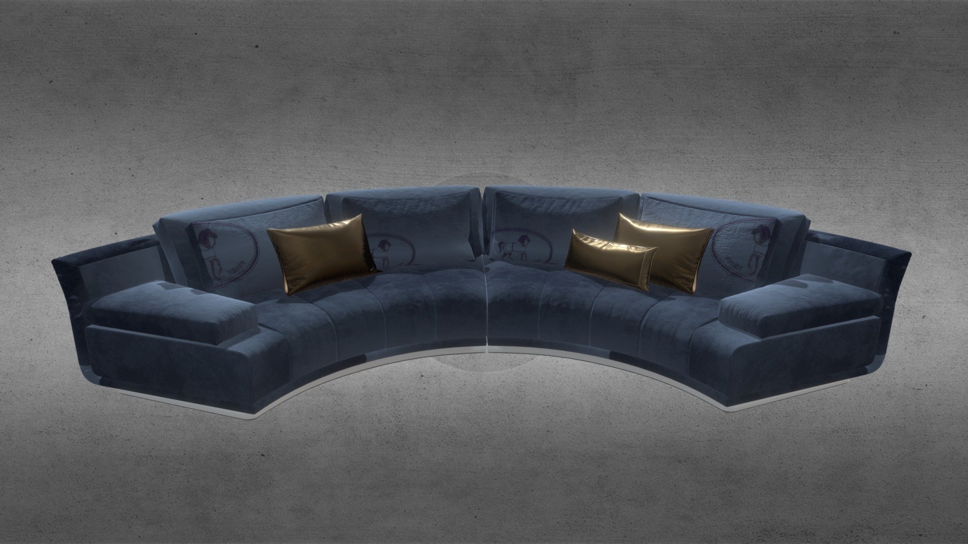Rounded Sofa - Download Free 3D model by laithodeh3 [4be874f] - Sketchfab