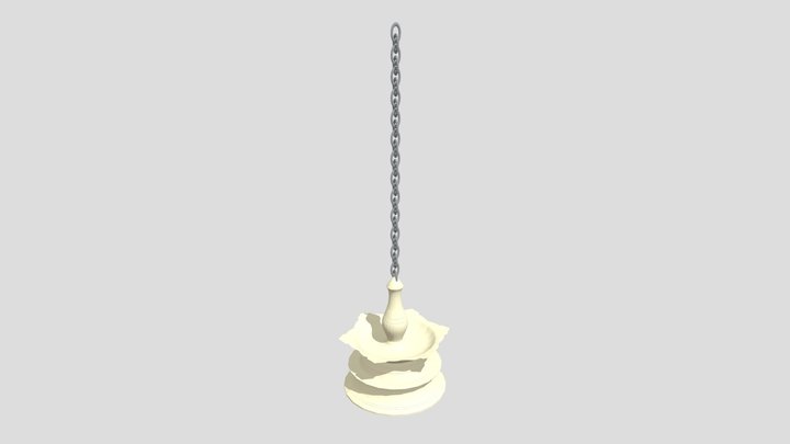 Traditional Hanging Oil Lamp 3D Model 3D Model