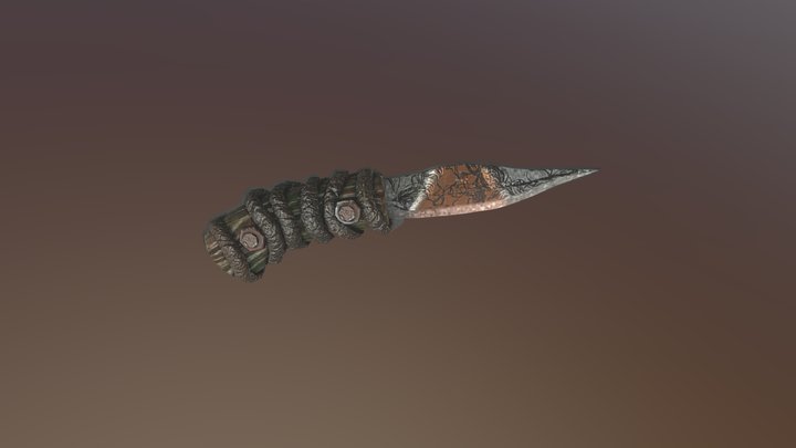 274_ Post Apocalyptic Tribal Knife 3D Model