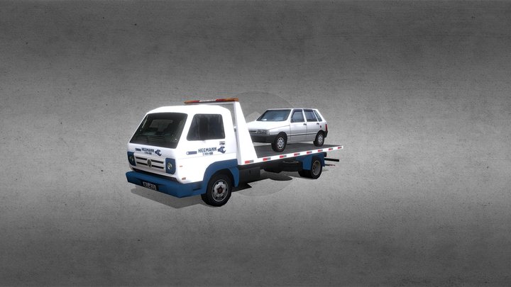 VW Delivery - Platform Towing Truck - Guincho 3D Model