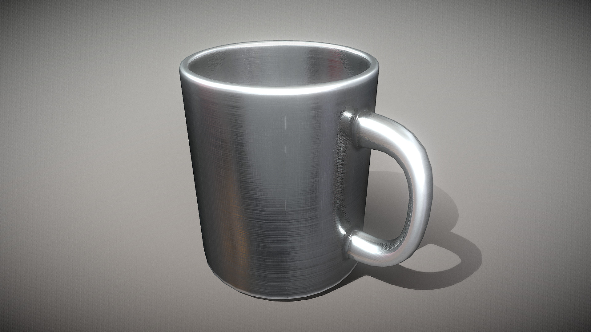 3D model Coffee Cup Alu Version - This is a 3D model of the Coffee Cup Alu Version. The 3D model is about a silver coffee mug.