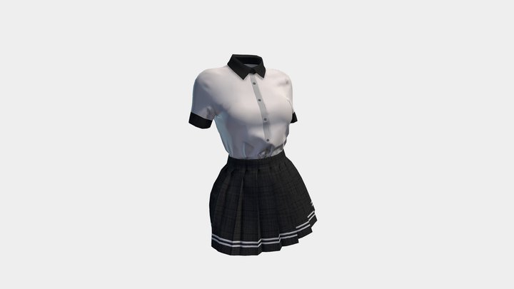 Japanese School Uniform 3D Model