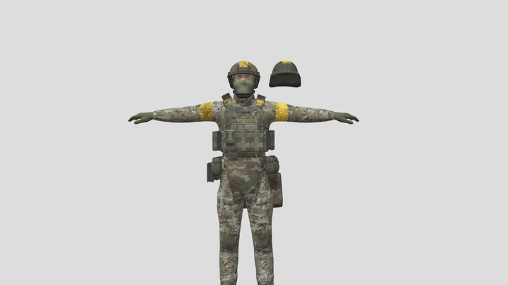 Ukraine assault brigade fighter 3D Model