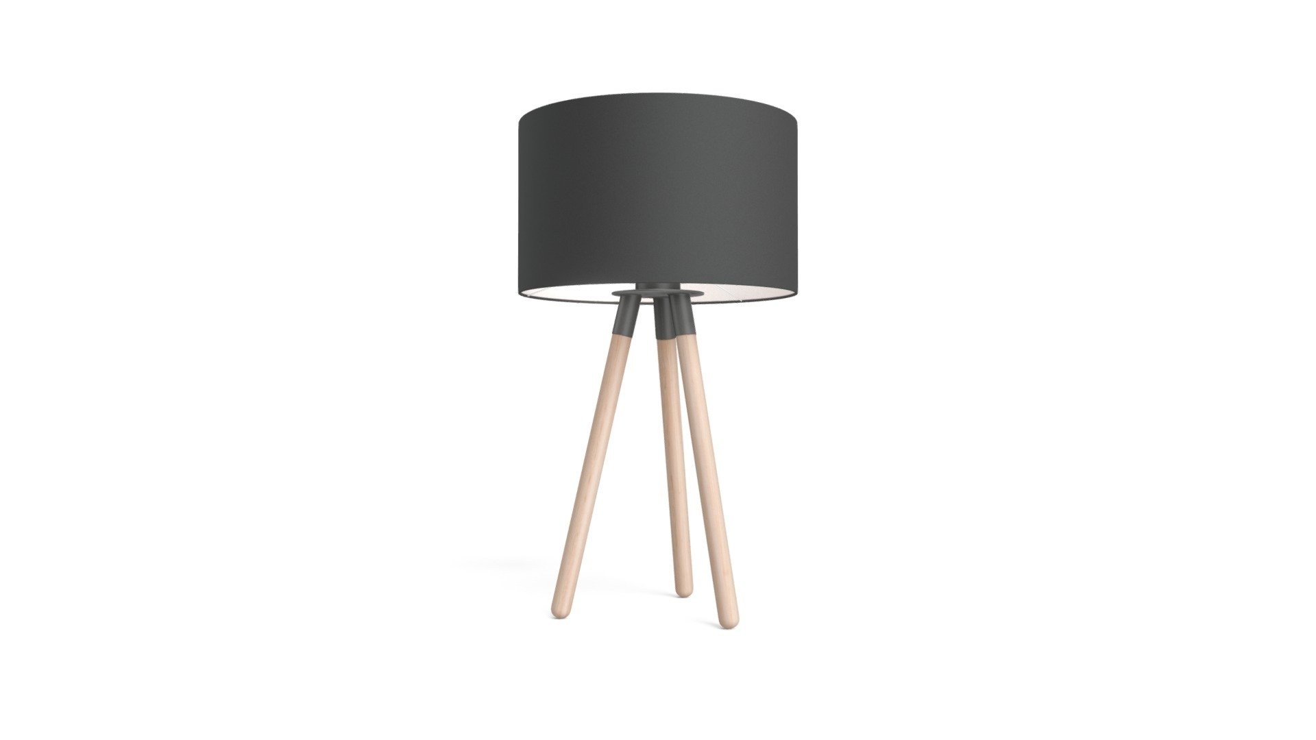 Eric Tripod Table Lamp, Charcoal