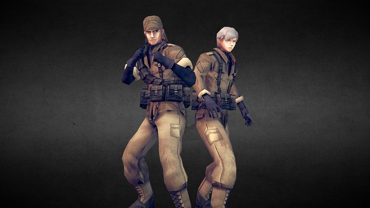 Retro Style Military Characer 2 3D Model