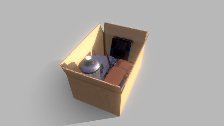 Cardboard Box And Stuff – Free 3D Model STL