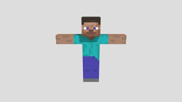 Minecraft character "Steve". 3D Model