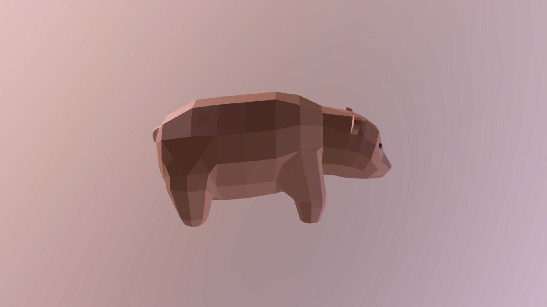 Low-poly Brown Bear