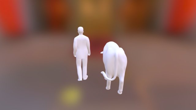Модель коровы производства hitsad.ru 3D Model