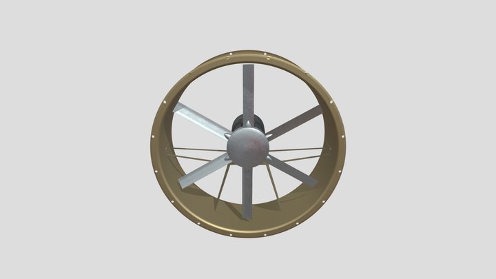 Osiowy wentylator oddymiający mcr Monsum R 3D Model