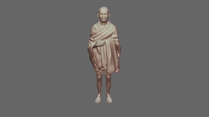 Mahatma Gandhi 3D printable model 3D print model 3D Model