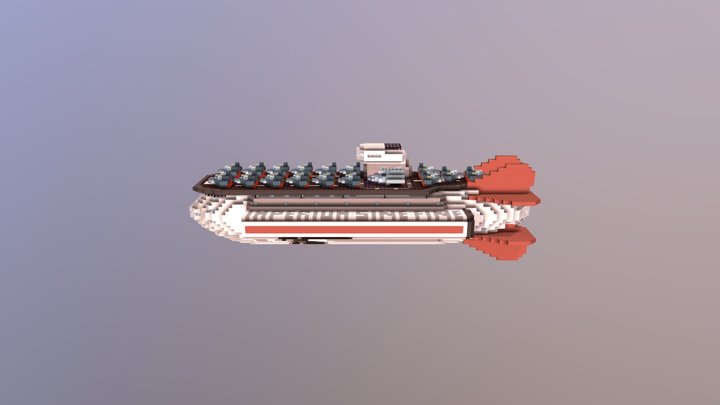Fleet Carrier Minecraft Airship Pirates 3D Model