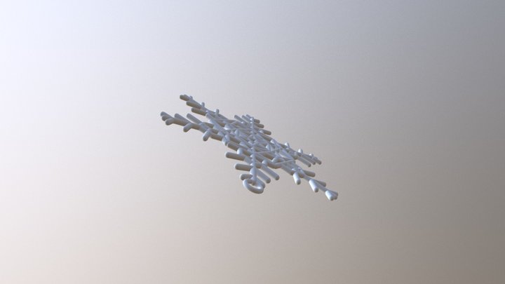 Yeehaw Wand Hand Draw snow flower 3D Model