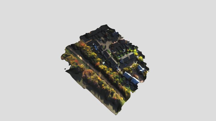 Small Residential Area 3D Model