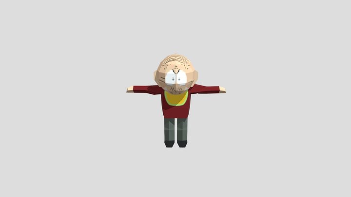 Grandpa south park rig 3D Model