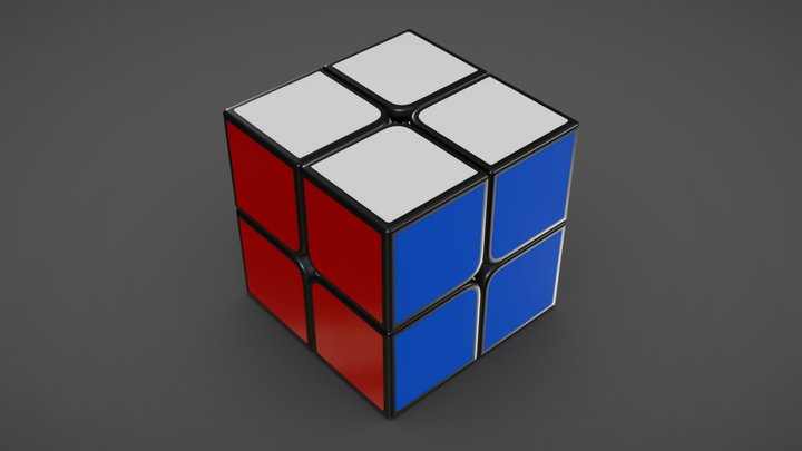 Magic Cube 2x2 3D Model