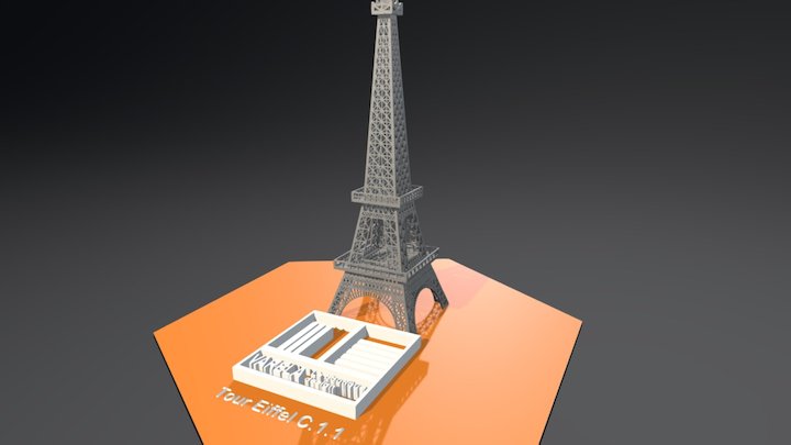 C 1 1 Tour Eiffel 3D Model