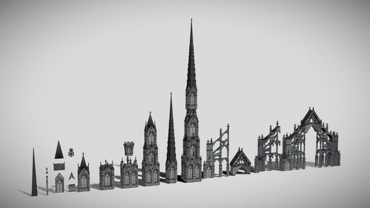 Gothic Building For Aria Pack 1.0 3D Model