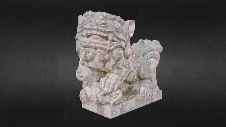 Very rare Chinese dragon sculpture scan 8K 001 3D Model