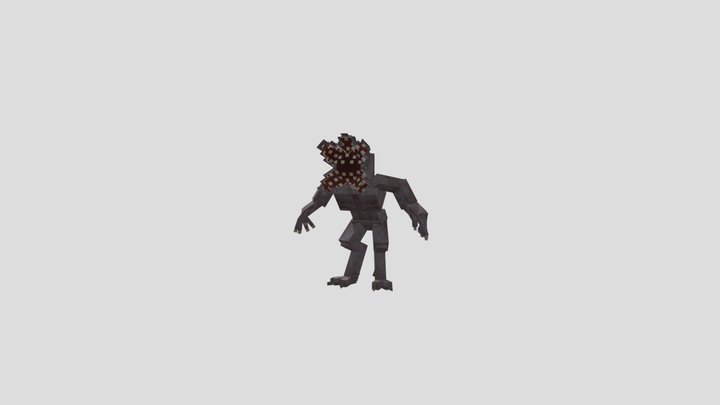 Demogorgon Minecraft Style 3D Model
